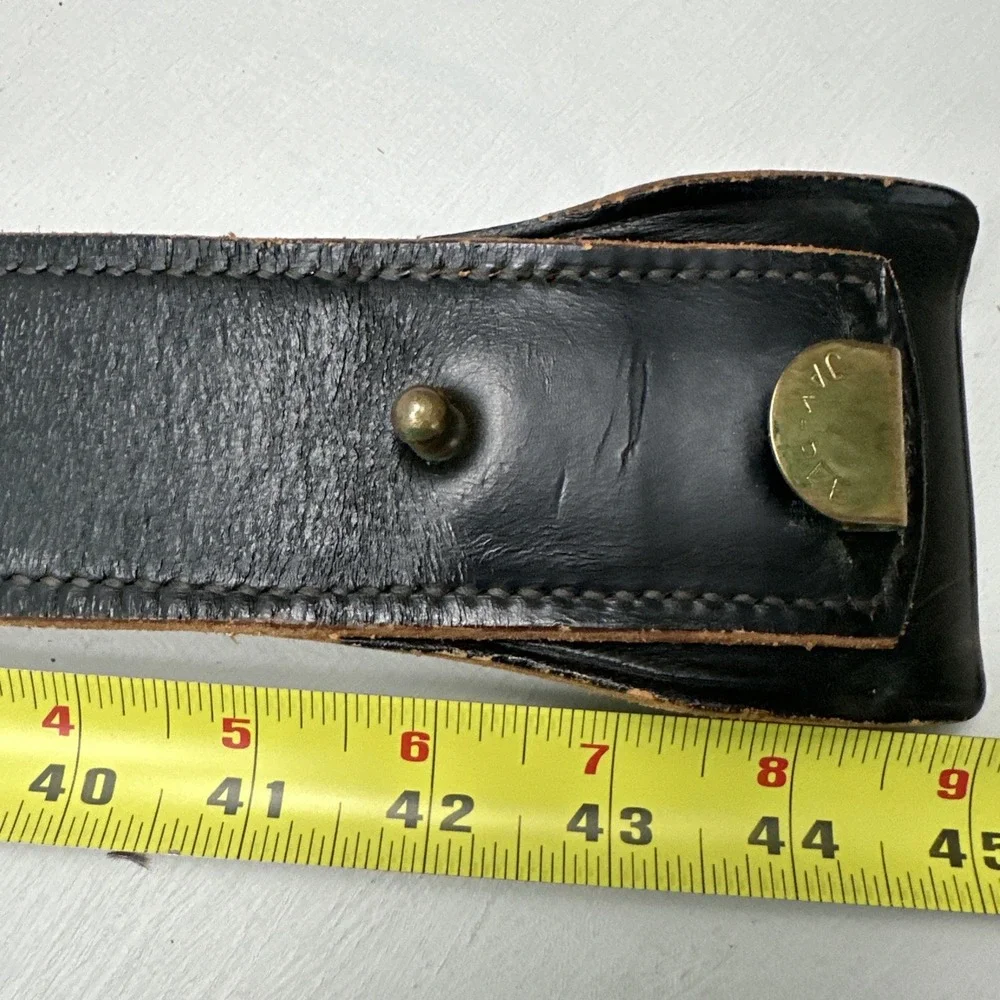 VTG Jay-Pee Sam Browne Duty Belt Size 42 Police Black Leather 2 1/4